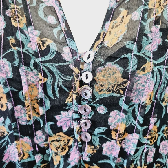 NWT Free People See It Through Floral Maxi Dress Medium - Picture 8 of 15